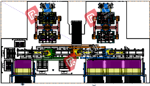 A group of bed frame automatic welding production line A group of bed frame automatic welding production line